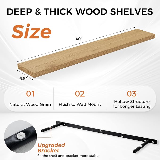 Fun Memories Floating Shelves for Wall, Floating Shelf for Living Room - Image 3