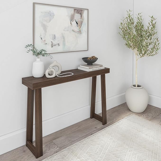 Plank+Beam Solid Wood Console Table, 46 Inch, Sofa Table, Narrow Entryway Table by PlankBeam