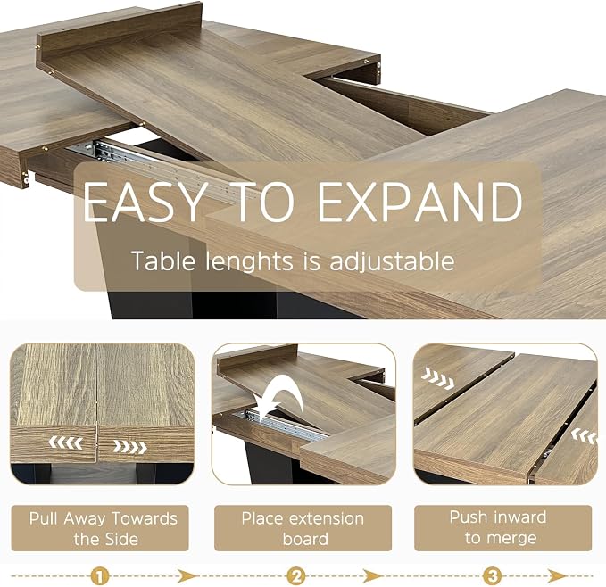 Henf 7 Pieces Extendable Dining Table Set - Image 4