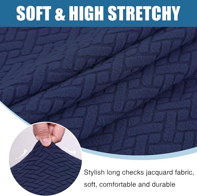 Smiry Waterproof Couch Cushion Covers, Stretch Jacquard Sectional Couch Covers - Image 7