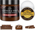 Leather Recoloring Balm with 100ml Mink Oil, Medium Brown Leather Repair Kit by SHABEIBEI