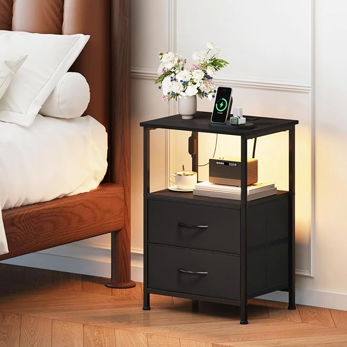Somdot Nightstands Set of 2, End Tables - Image 2