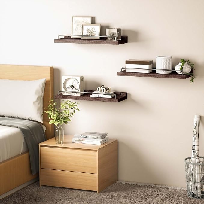 RYOFOBETTO Floating Shelves, Bathroom Decor Shelves Over Toilet, Farmhouse Wall - Image 5