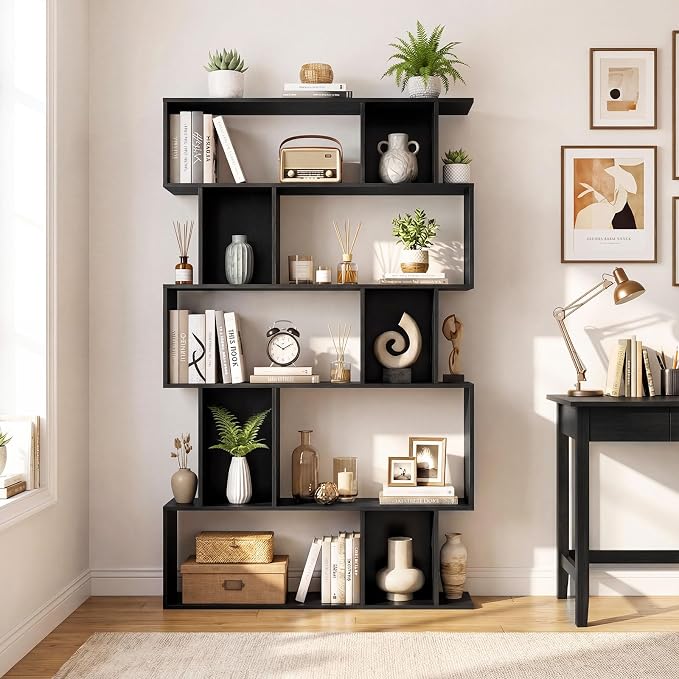 Giantex 5-Tier Bookshelf, 10-Cube Geometric Book Case - Image 2