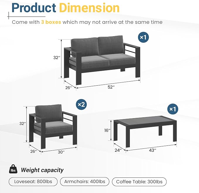 Solaste Aluminum Patio Furniture Set - Image 7