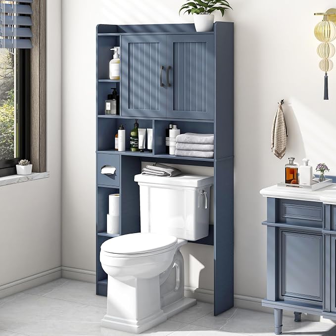 Vabches Over The Toilet Storage Cabinet, Farmhouse Storage Cabinet Over Toilet - Image 6