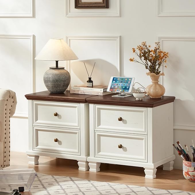 SAVOR LIFE Farmhouse Nightstand - Image 4