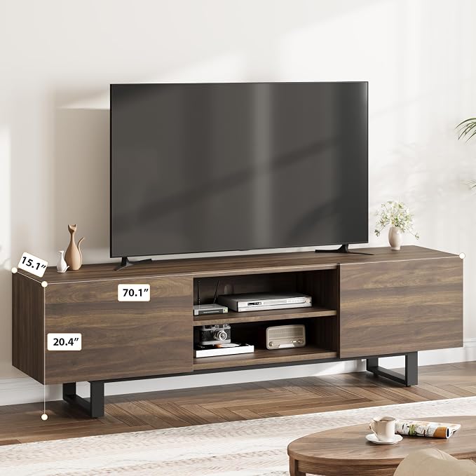 GarveeHome Industrial TV Stand for 80 in, Modern Entertainment Center - Image 2