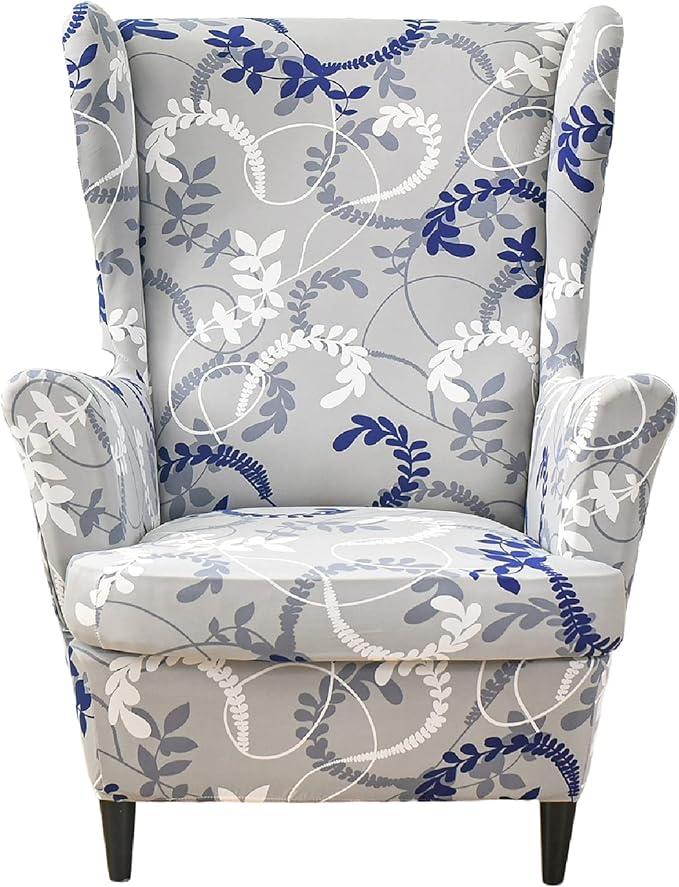 KRFOONN Wingback Chair Covers Slipcovers 2 Piece Stretch Wing Chair Covers by KRFOONN