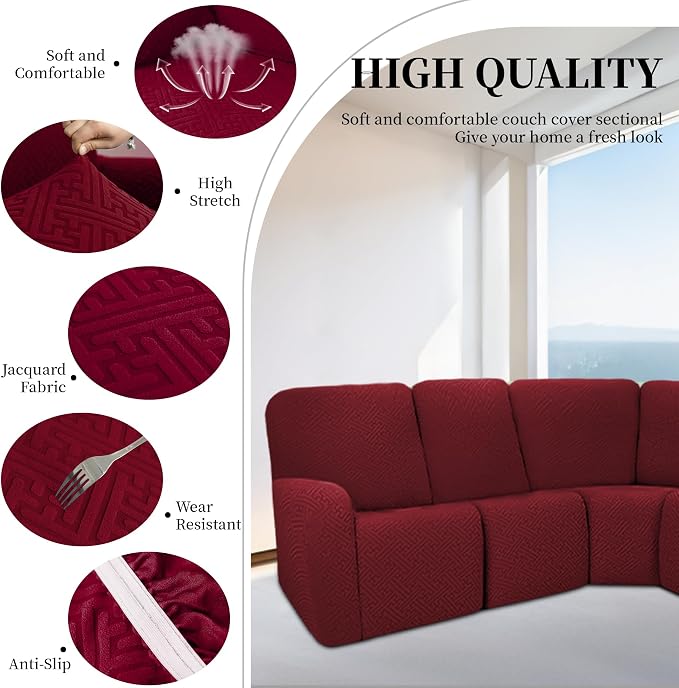 100% Waterproof Sectional Recliner Couch Covers - Image 6