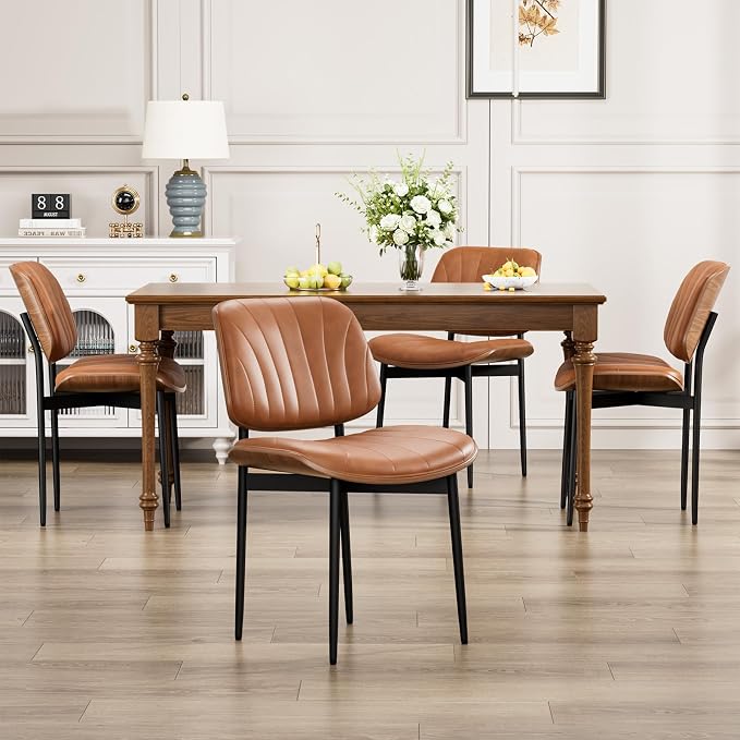 YaFiti Dining Chairs Set of 6, Dining Room and Kitchen Chairs, Mid Century - Image 4