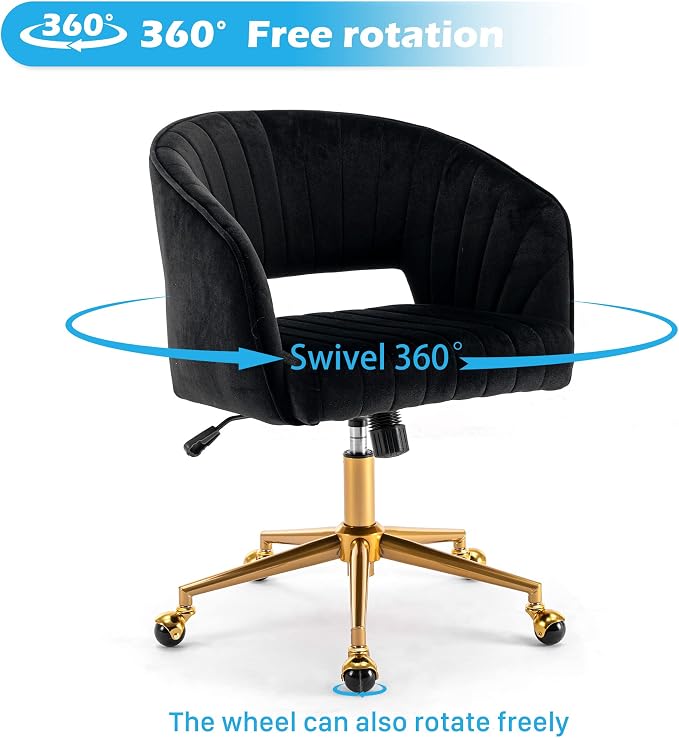 KCC Home Office Chair Swivel Desk Chair Accent Armchair Upholstered Modern - Image 6