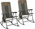TIMBER RIDGE Outdoor Folding Rocking Chair, Hard Armrests by TIMBERRIDGE