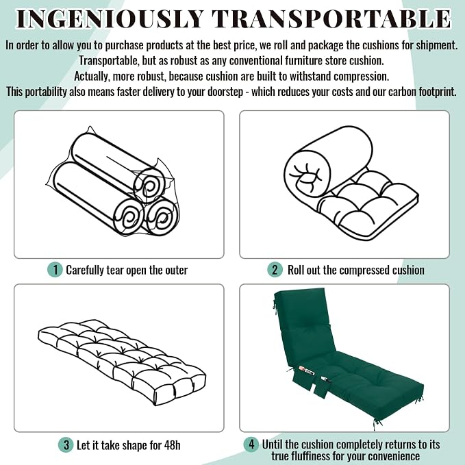 Outdoor Chaise Lounge Cushions - Image 3