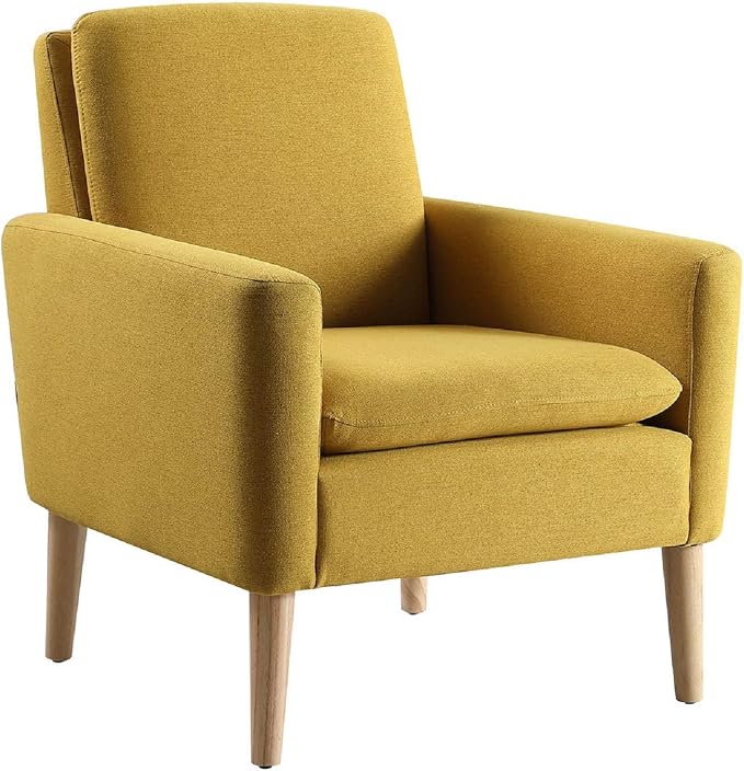 Set of 2 Accent Chairs Living Room Modern Arm Chair Comfortable Fabric Comfy - Image 3
