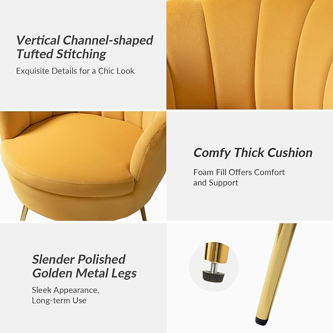 HULALA HOME Velvet Accent Chair - Image 6