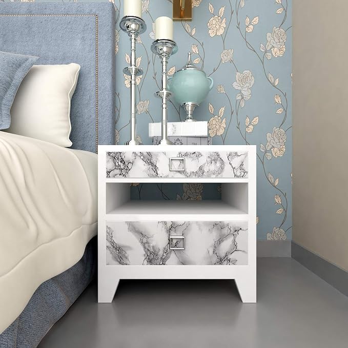 Livelynine 24 X394 Wide Marble Peel and Stick Wallpaper Kitchen Vinyl Wrap - Image 6