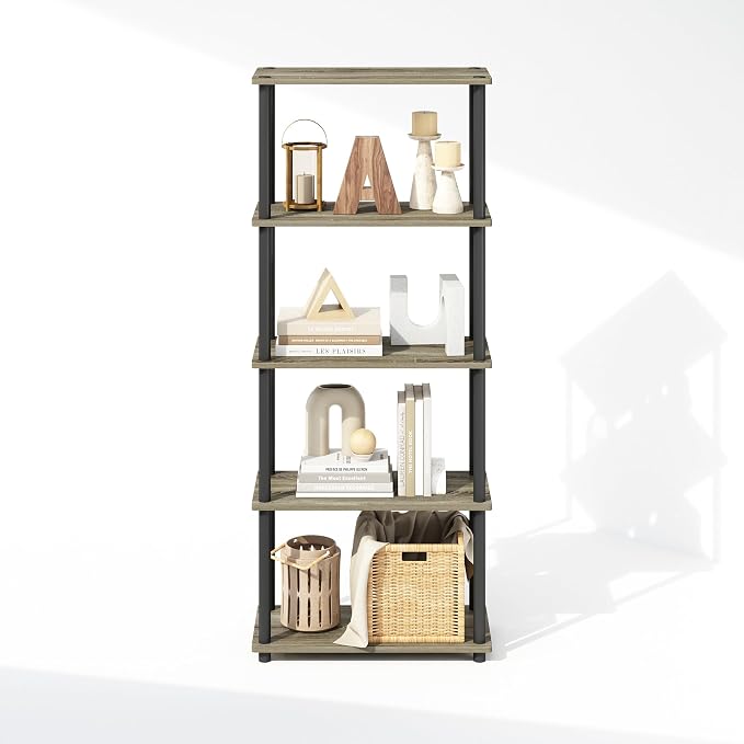 Furinno Turn-N-Tube Book Shelf, 5-Tier Bookshelf, Bookcase - Image 5