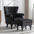 Mid Century Modern Accent Chair Upholstered Armchair Comfy Velvet Tufted by Janoray