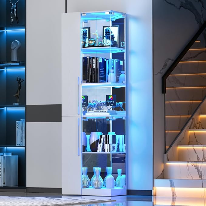VersionTECH. Glass Display Cabinet - Image 8