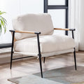 Ya-Home Mid-Century Accent Chair, Soft Armchair Sherpa Fabric Lounge Chair by Ya-Home