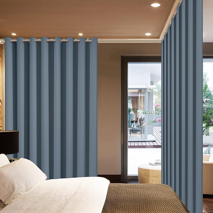 Yakamok Wide Thermal Blackout Patio Door Curtain Panel, Sliding Door Insulated - Image 3