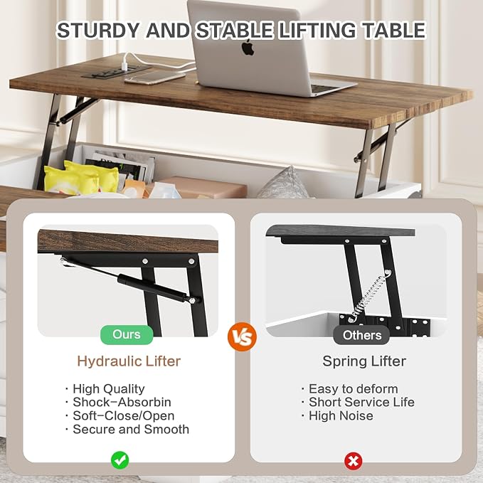 BROTTAR Lift Top Coffee Table - Image 4