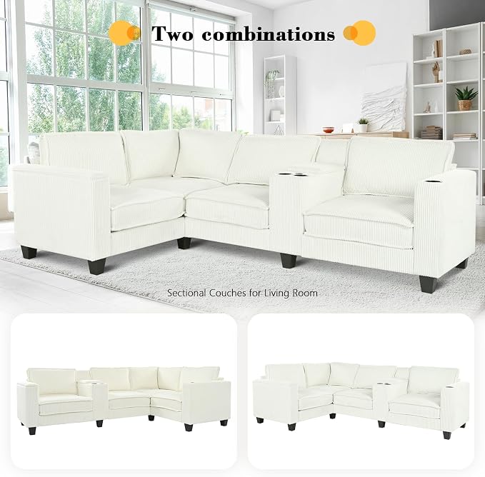 Ball & Cast 105.5" L-Shaped Sectional Sofa Bed - Image 4