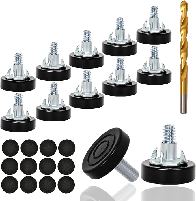 12 PCS M8 Thread Furniture Feet Levelers, Furniture Leveling Feet, Furniture by Eunenete