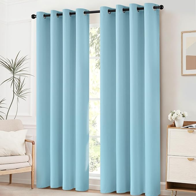 Yakamok Blackout Curtains for Bedroom, Thermal Insulated Grommet Top Drapes for - Image 2