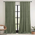 RYB HOME Sage Green Velvet Curtains by RYBHOME