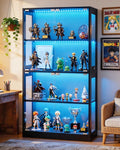 Airynee Display Cabinet with Glass Doors, 4-Tier Curio Cabinet with 7 Vibrant 3 by Airynee