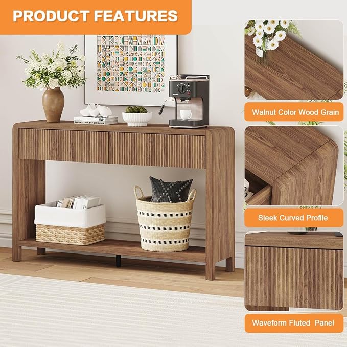 FATORRI Console Sofa Table for Entryway, Wood Foyer Tables for Living Room - Image 5