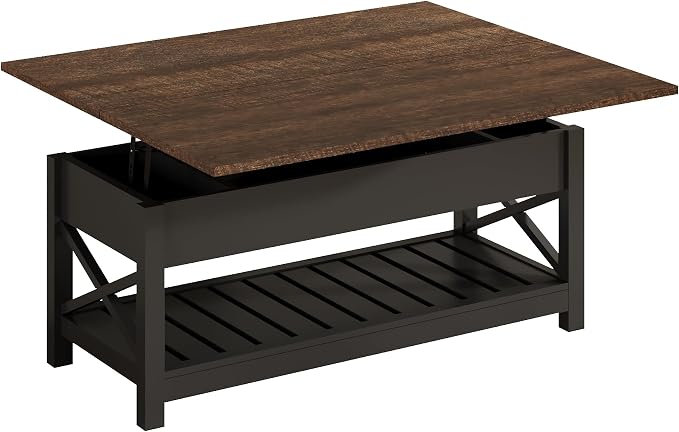 ChooChoo Coffee Table Lift Top, Coffee Table Converts to Dining Table - Image 5
