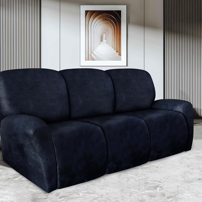 ANARACHON Recliner Couch Cover Leather Look Recliner Sofa Covers - Image 2