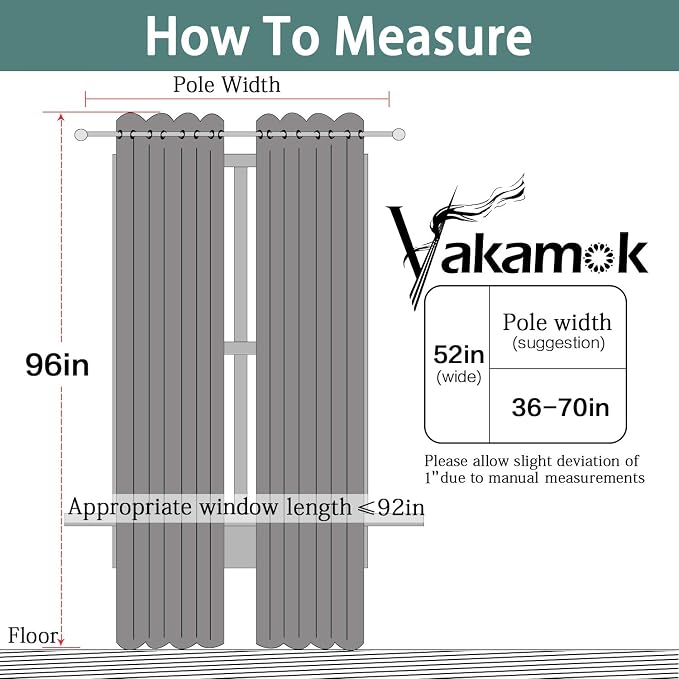 Yakamok Light Beige Curtains for Bedroom, Thermal Insulated Room Darkening - Image 7