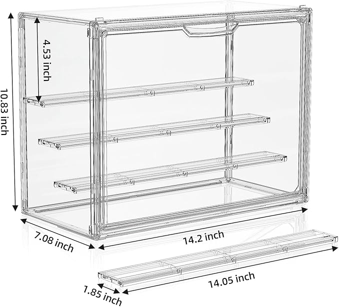 Clear Acrylic Display Case for Collectibles 4 Layer Hobby Figure Display Case - Image 7