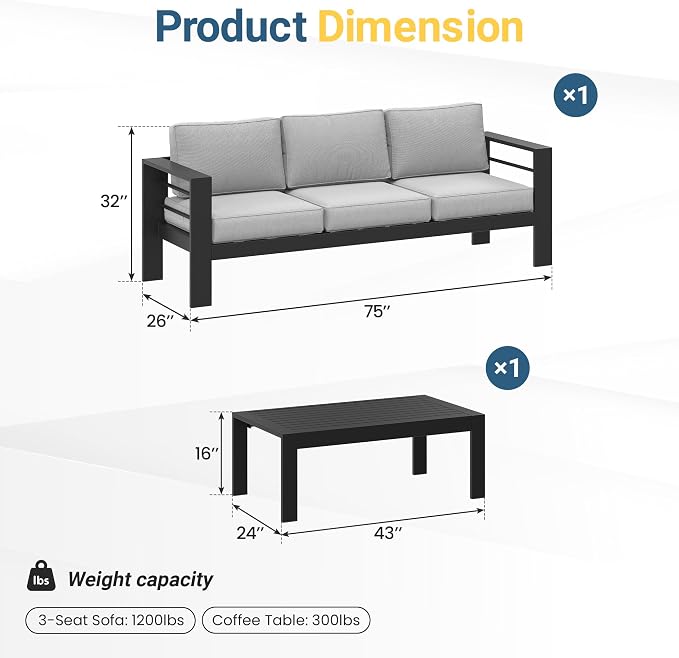 Wisteria Lane Metal Patio Furniture Set - Image 2