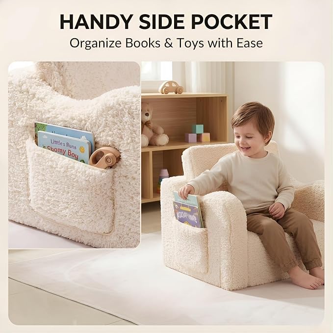 MOMCAYWEX Kids Sofa, 2-in-1 Flip-Out Foam Couch - Image 7