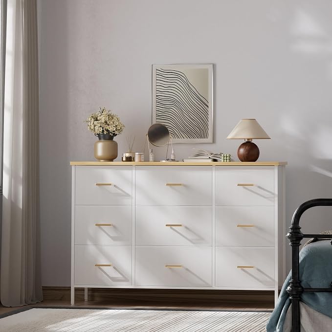 VASICAR Wide TV Stand Modern TV Console, 9 Drawers Dresser - Image 6