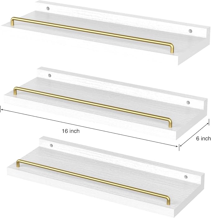 RYOFOBETTO Floating Shelves for Wall Decor, Living Room, Picture Frames - Image 3