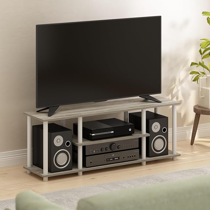 Furinno Turn-N-Tube No Tools 3D 3-Tier Entertainment TV Stand up to 50 inch TV - Image 3