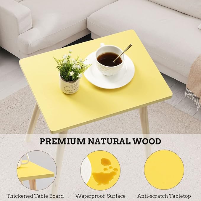 FORAOFUR Side Tables Living Room Set of 2, Small Wooden Table Accent Table - Image 4