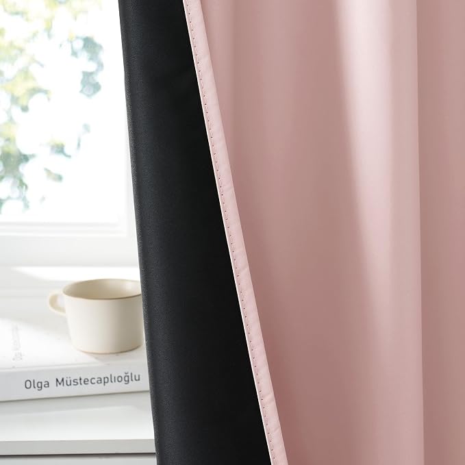 RYB HOME Bedroom Blackout Curtains 84 inches Long, 100% Blackout Thermal - Image 3