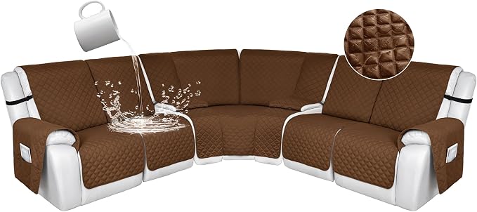 HDCAXKJ 100% Waterproof Reclining Sectional Couch Covers L Shape Recliner Sofa by HDCAXKJ