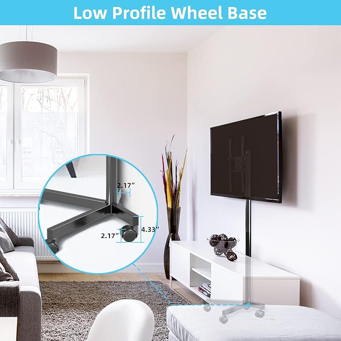 Mobile TV Carts on Wheels for 21-60 Inch Flat/Curved Panel Screens TVs - Image 8