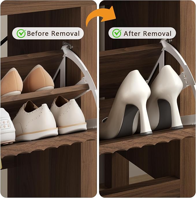 YOMILUVE 47.3" Shoe Cabinet Storage - Image 5