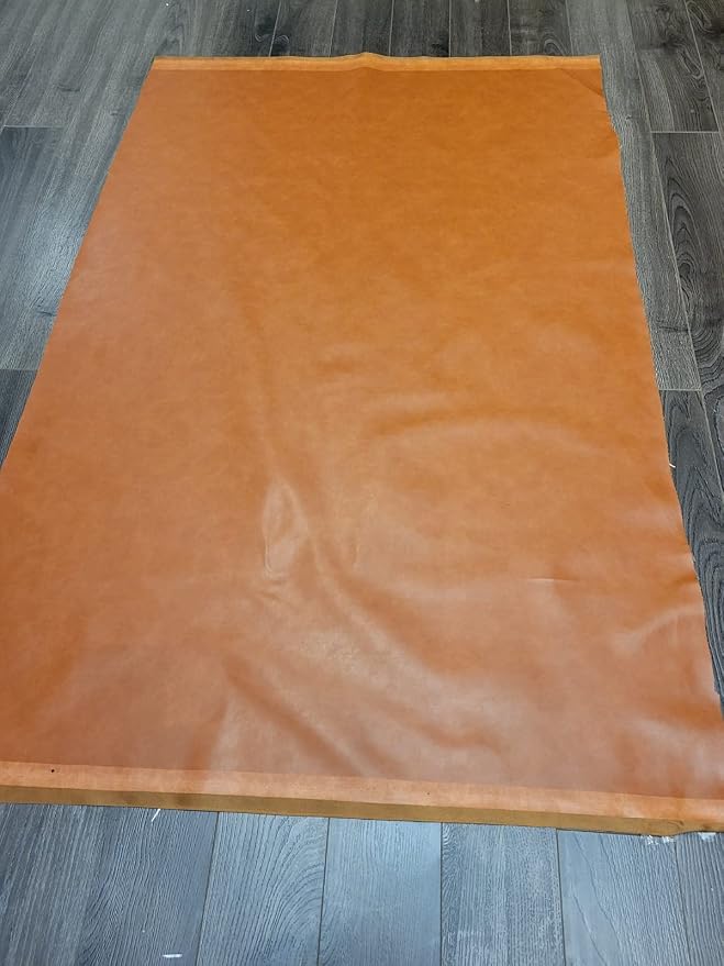 Golden Tan Soft Faux Vegan PU Leather by the Yard Synthetic Pleather 0.9 mm - Image 2