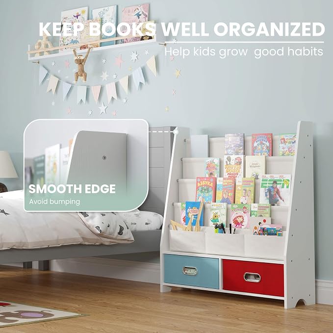 SEIRIONE Sturdy Kids Bookshelf, 5-Tier Book Shelf - Image 8