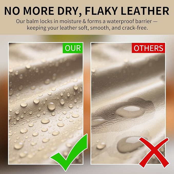 Leather Recoloring Balm with 100ml Mink Oil, Car Seats, Dye & Restorer - Image 5